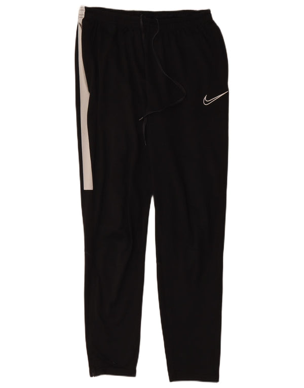 NIKE Mens Tracksuit Trousers Large  Black Colourblock Polyester
