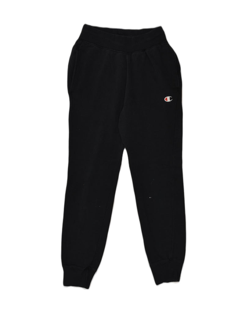 CHAMPION Mens Tracksuit Trousers Joggers Small Black Cotton | Vintage Champion | Thrift | Second-Hand Champion | Used Clothing | Messina Hembry 