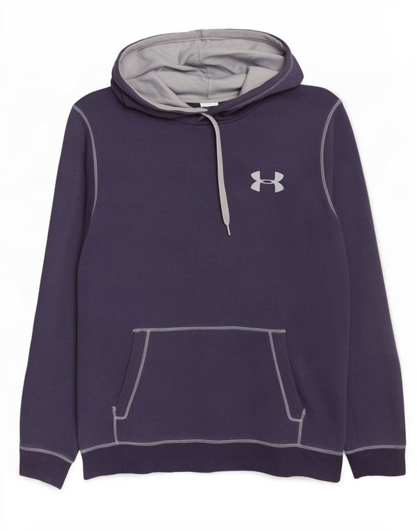 Under Armour Mens Hoodie Jumper Large Navy Blue Cotton