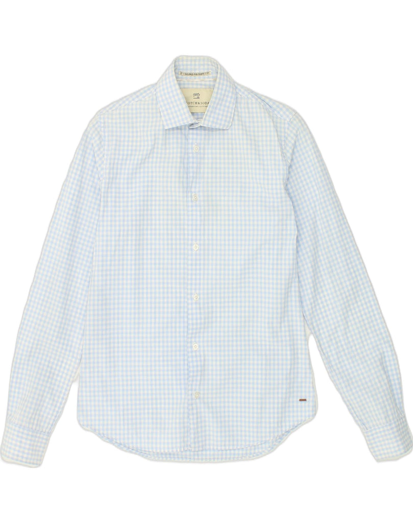 SCOTCH & SODA Mens Tailored Fit Shirt Small Blue Gingham Cotton | Vintage Scotch & Soda | Thrift | Second-Hand Scotch & Soda | Used Clothing | Messina Hembry 