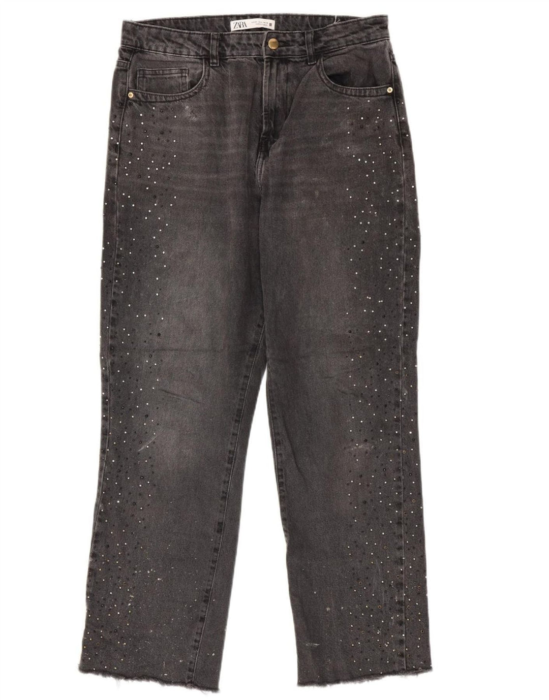 ZARA Womens Straight Jeans EU 40 Medium W30 L29 Grey