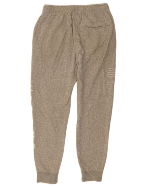 Nike Mens Swoosh Graphic Tracksuit Trousers Joggers Small Grey Flecked