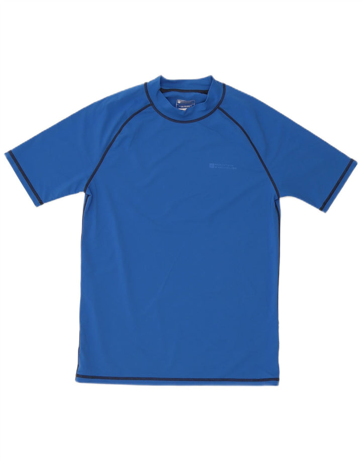 Mountain Warehouse Mens UV Shield T-Shirt Top Large Blue Polyester