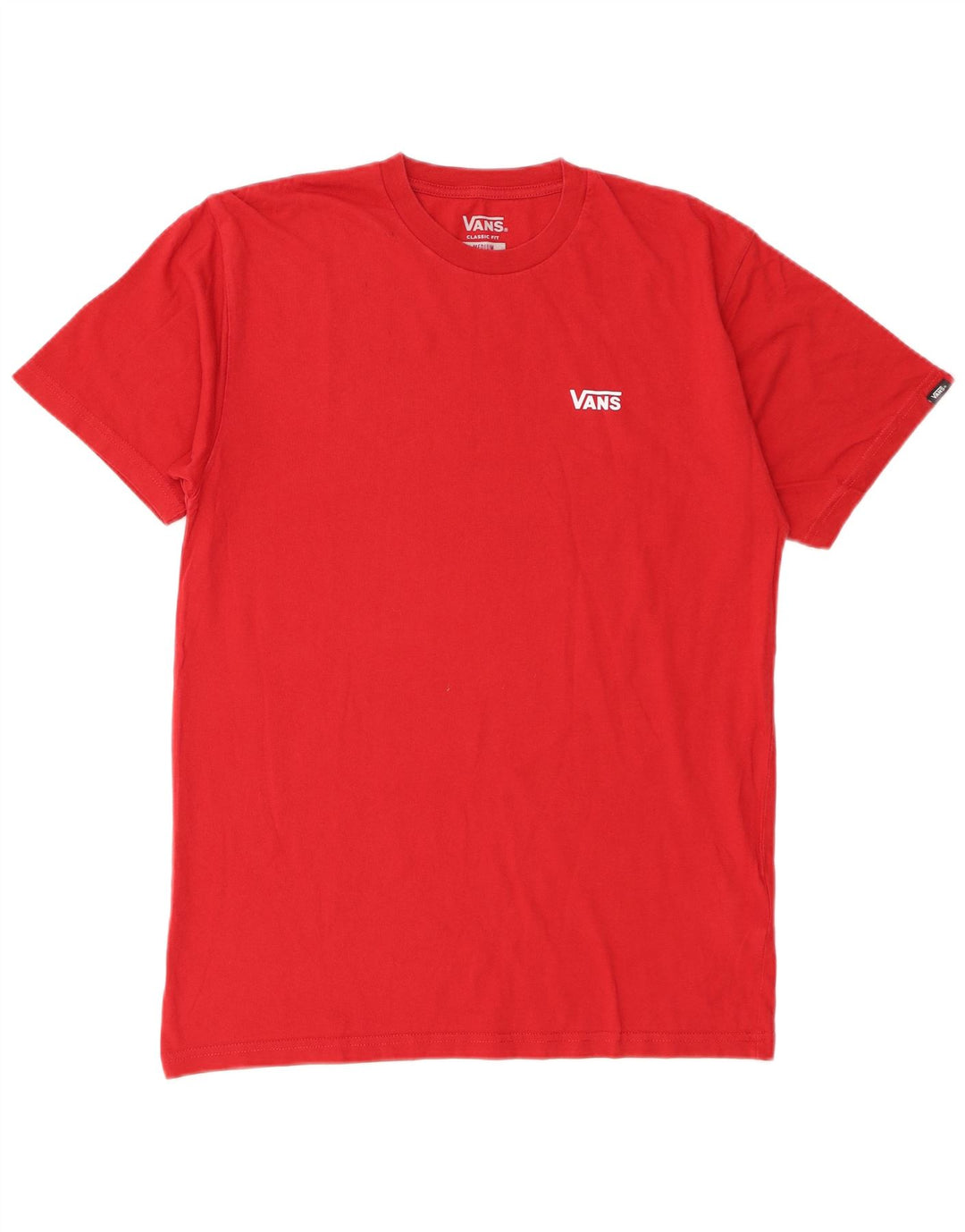 Vans Mens Classic Fit T-Shirt Top Medium Red Cotton