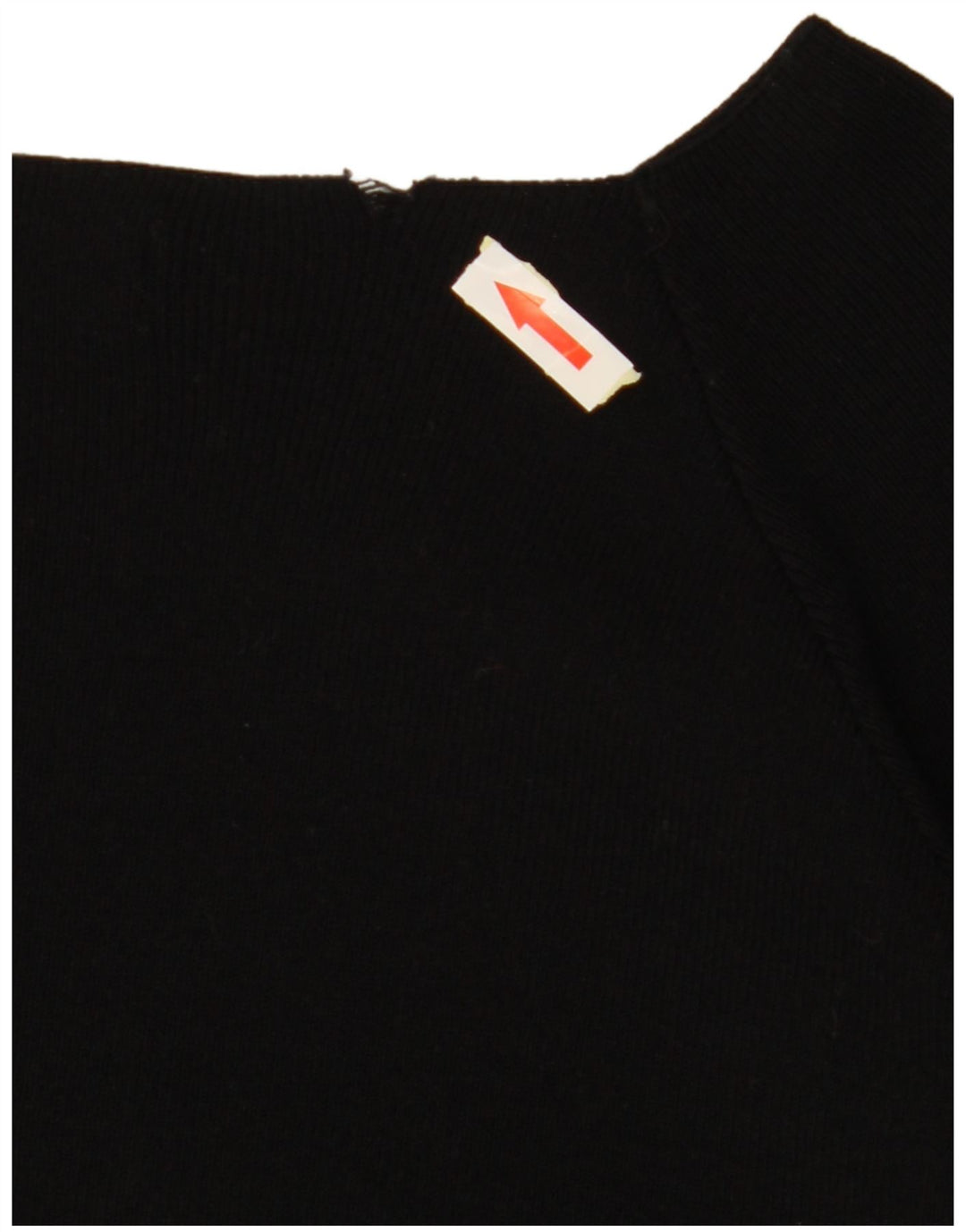 ZARA Womens Crop 3/4 Sleeve Off Shoulder Top UK 10 Small Black