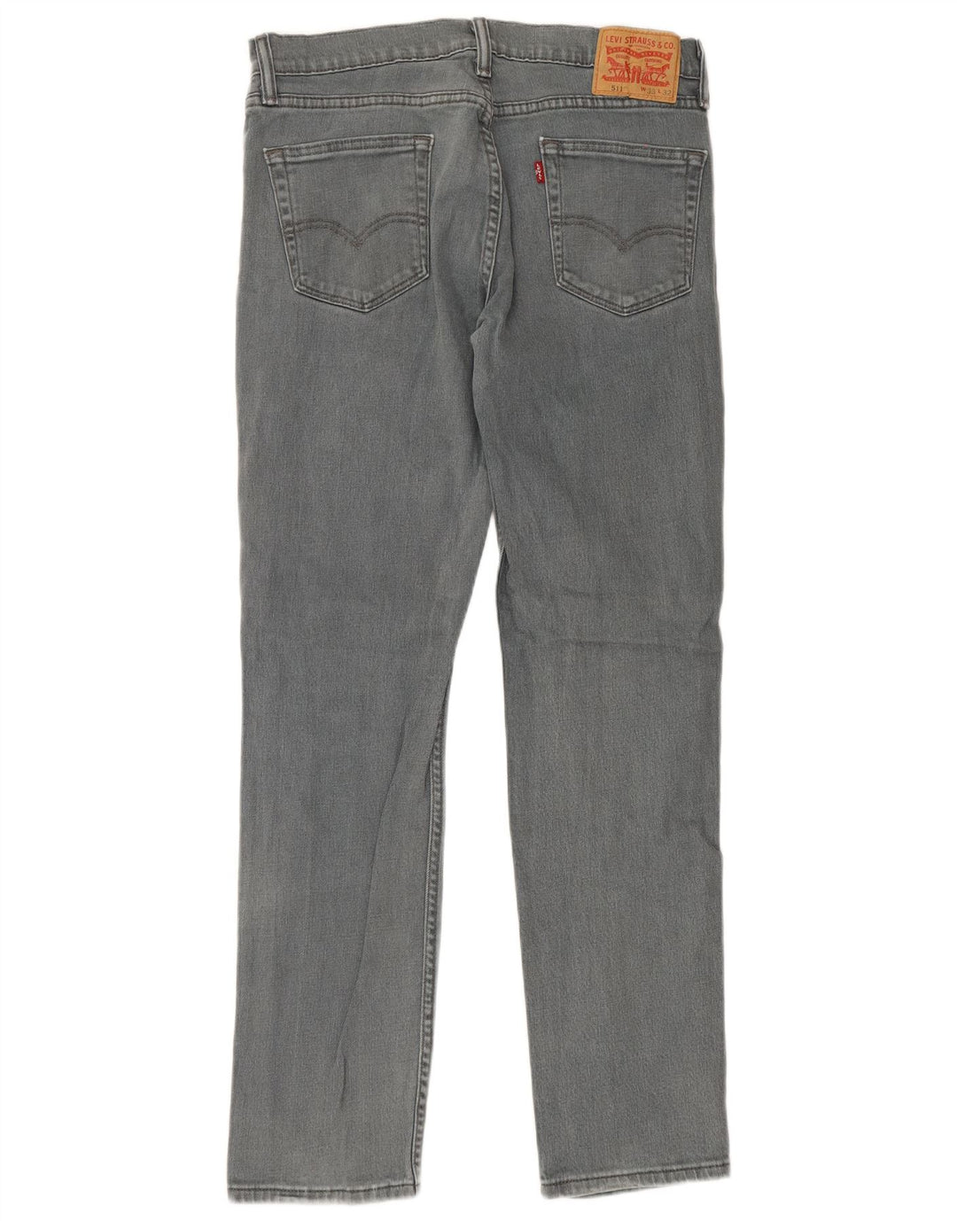 Levi's Mens 511 Slim Jeans W33 L32 Grey Cotton