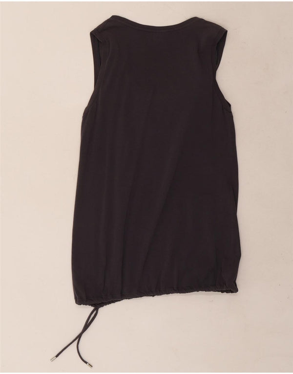 Trussardi Womens Sleeveless Blouse Top UK 10 Small Grey