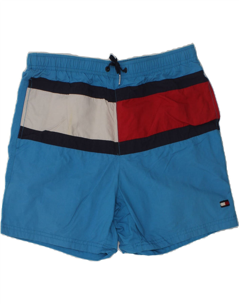 TOMMY HILFIGER Boys Sport Shorts 14-15 Years Blue Polyamide | Vintage Tommy Hilfiger | Thrift | Second-Hand Tommy Hilfiger | Used Clothing | Messina Hembry 