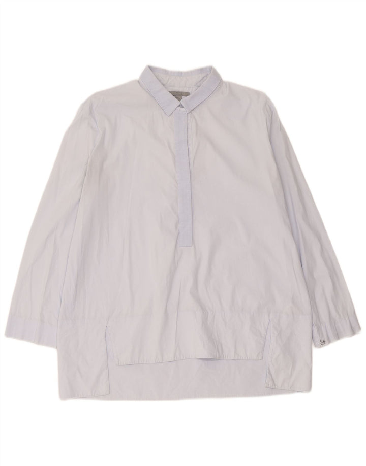 Cos Womens Pullover Shirt EU 44 XL Blue Cotton