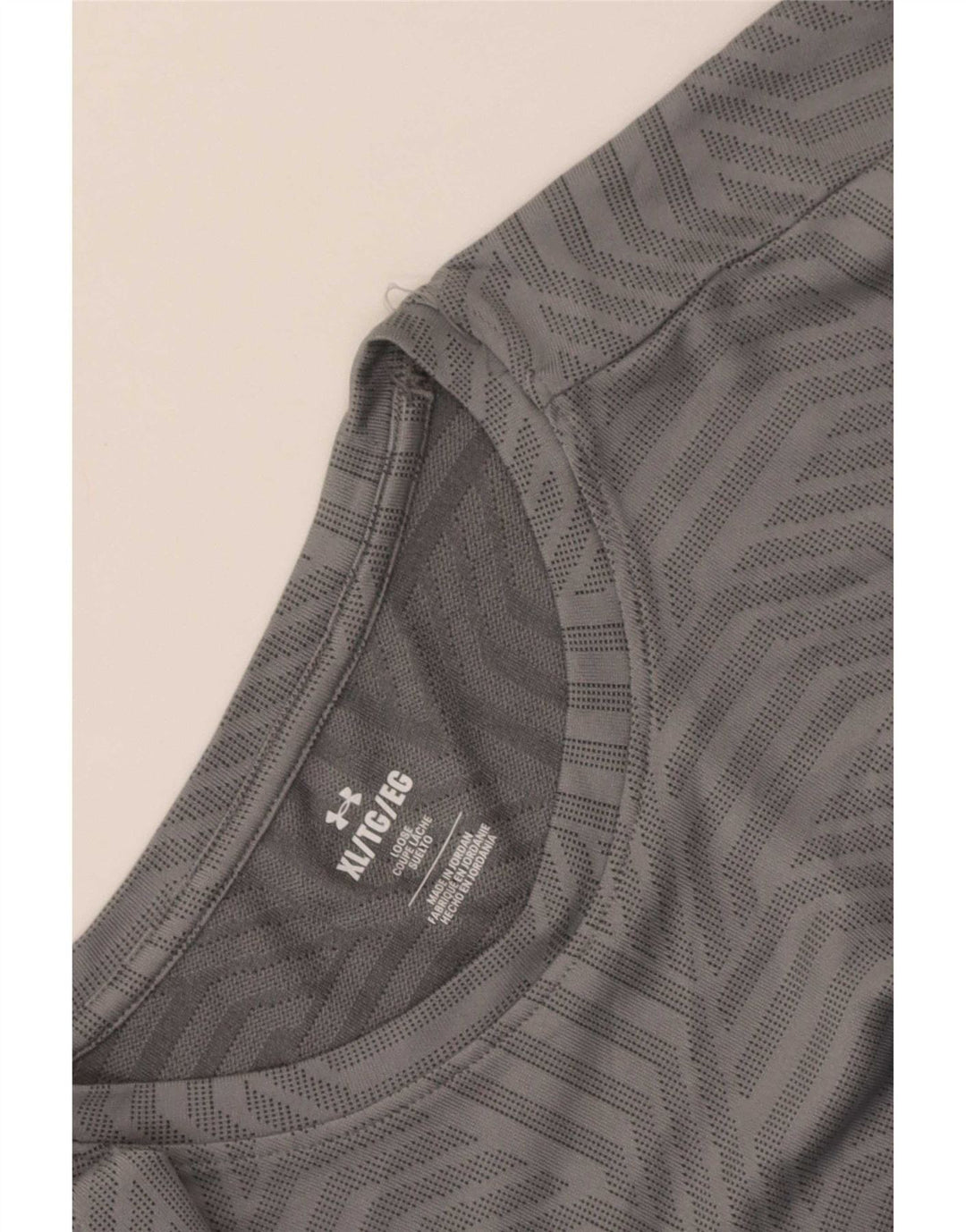 Under Armour Mens T-Shirt Top XL Grey Geometric