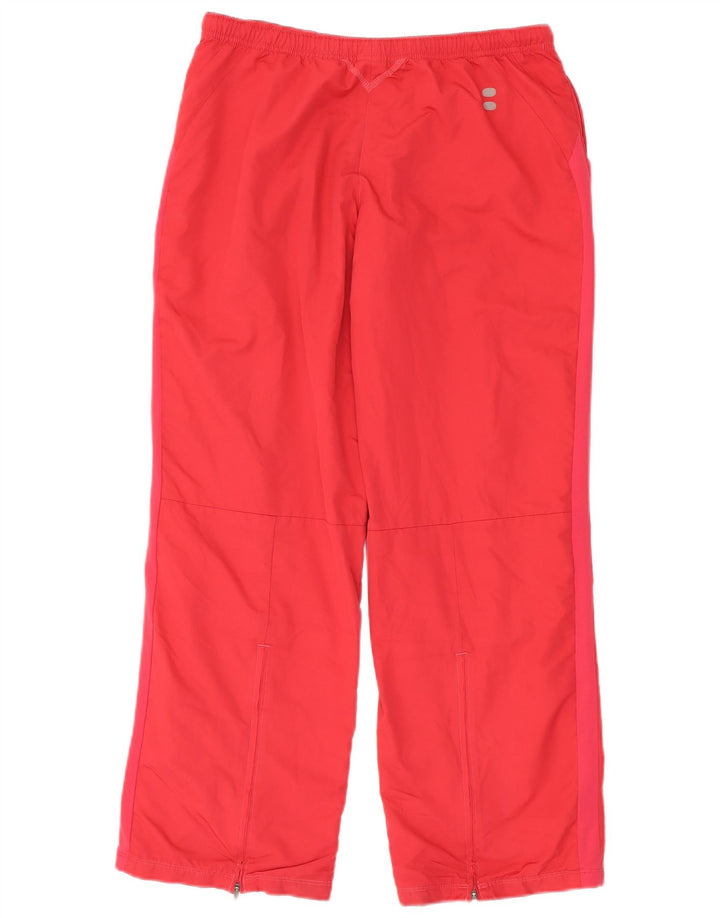 Nike Womens Windproof Tracksuit Trousers UK 12 Medium Red Polyester
