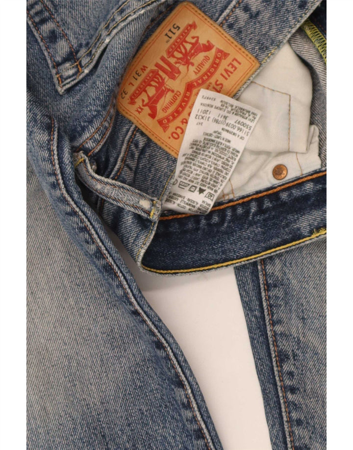 Levi's Mens 511 Slim Jeans W31 L32 Blue Cotton