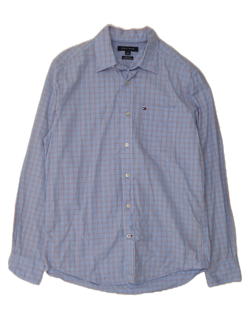 TOMMY HILFIGER Mens Classic Fit Shirt Small Blue Check Vintage Tommy Hilfiger and Second-Hand Tommy Hilfiger from Messina Hembry 