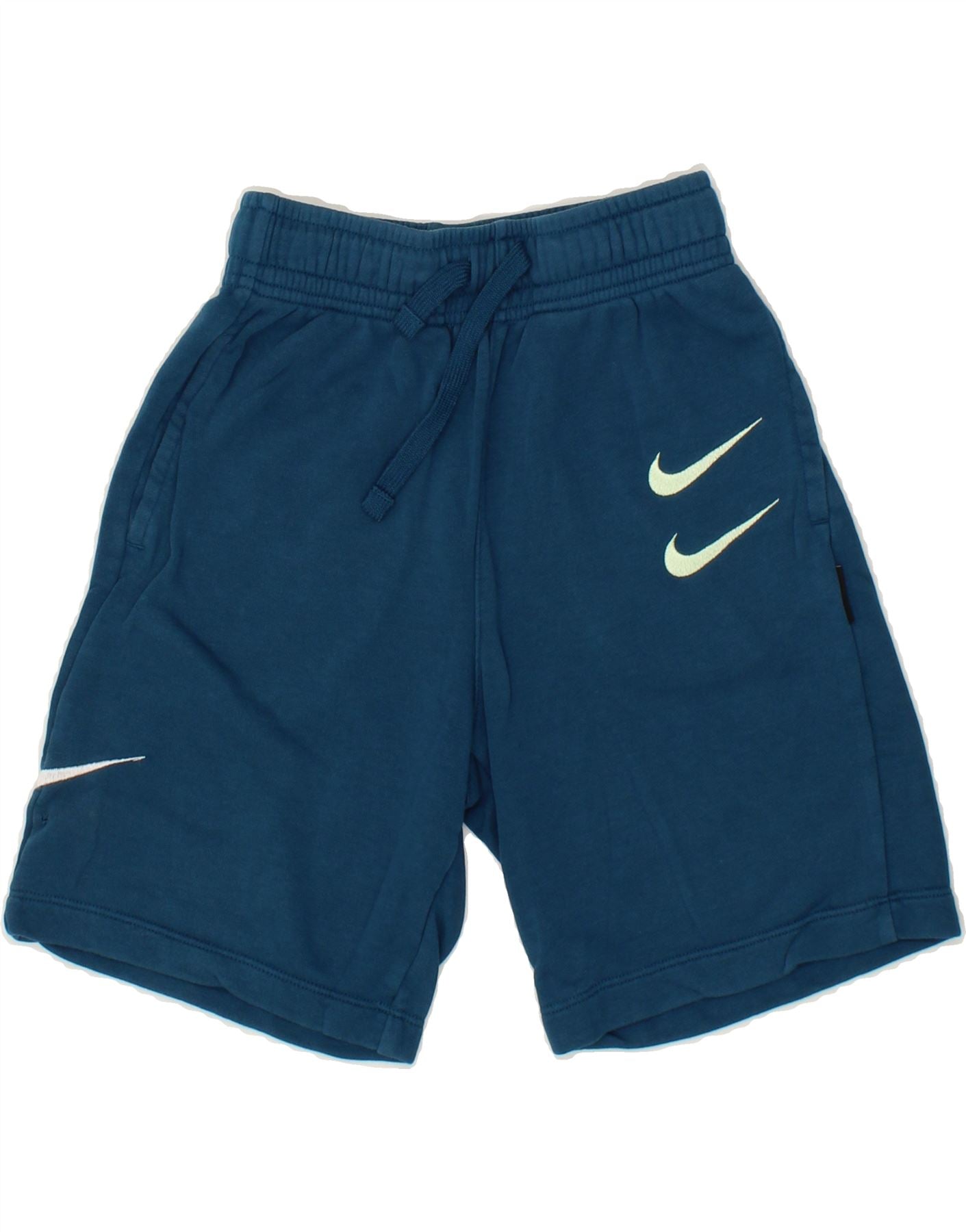 NIKE Boys Sport Shorts 10 11 Years Medium Blue Cotton Vintage Second Hand Clothing Online Messina Hembry