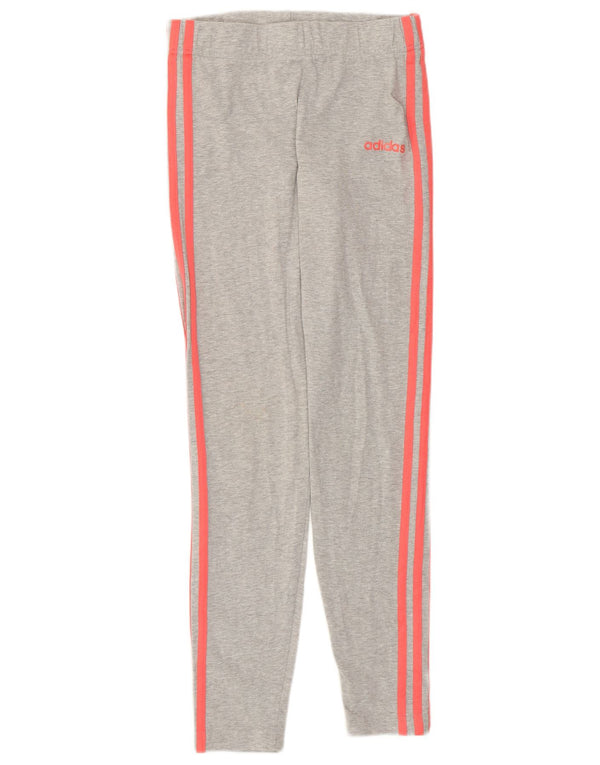 Adidas Girls Leggings 13-14 Years  Grey Cotton