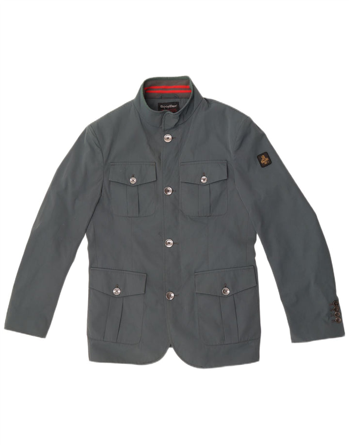 Refrigiwear Mens Utility Jacket IT 48 Medium Grey Nylon