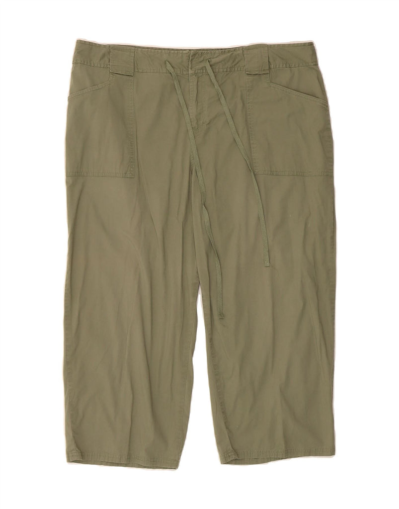 MOSSIMO Womens Straight Capri Trousers US 20 3XL W40 L23 Khaki Cotton Vintage Mossimo and Second-Hand Mossimo from Messina Hembry 