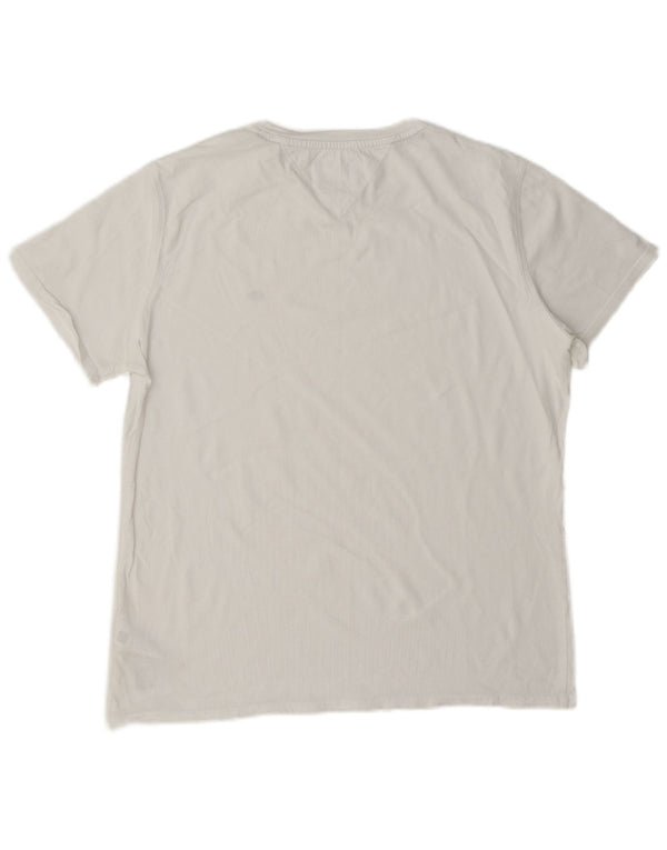 Tommy Hilfiger Womens T-Shirt Top UK 16 Large White Cotton