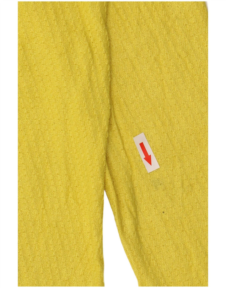 Zara Womens Crew Neck Jumper Sweater UK 12 Medium Yellow