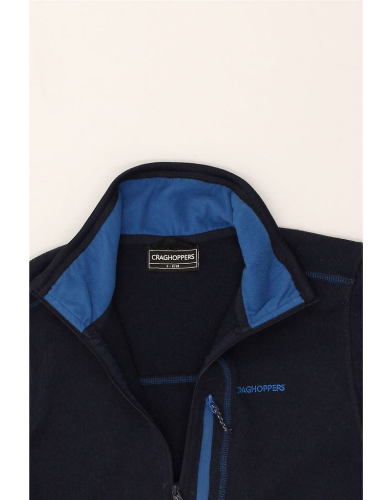 CRAGHOPPERS Mens Zip Neck Sweatshirt Jumper Small Navy Blue Polyester | Vintage CRAGHOPPERS | Thrift | Second-Hand CRAGHOPPERS | Used Clothing | Messina Hembry 