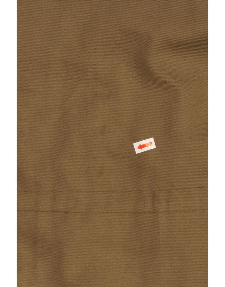 VINTAGE Mens Hooded Military Jacket IT 50 Large Khaki Cotton