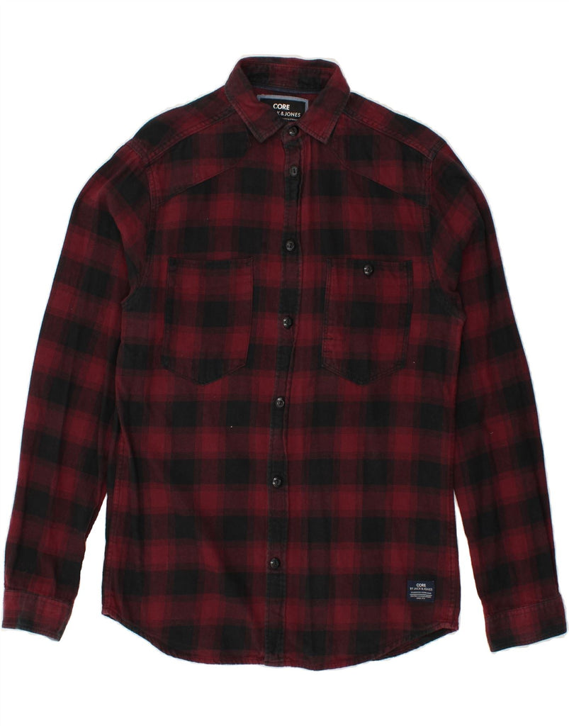 JACK & JONES Mens Shirt Medium Red Check Cotton | Vintage Jack & Jones | Thrift | Second-Hand Jack & Jones | Used Clothing | Messina Hembry 