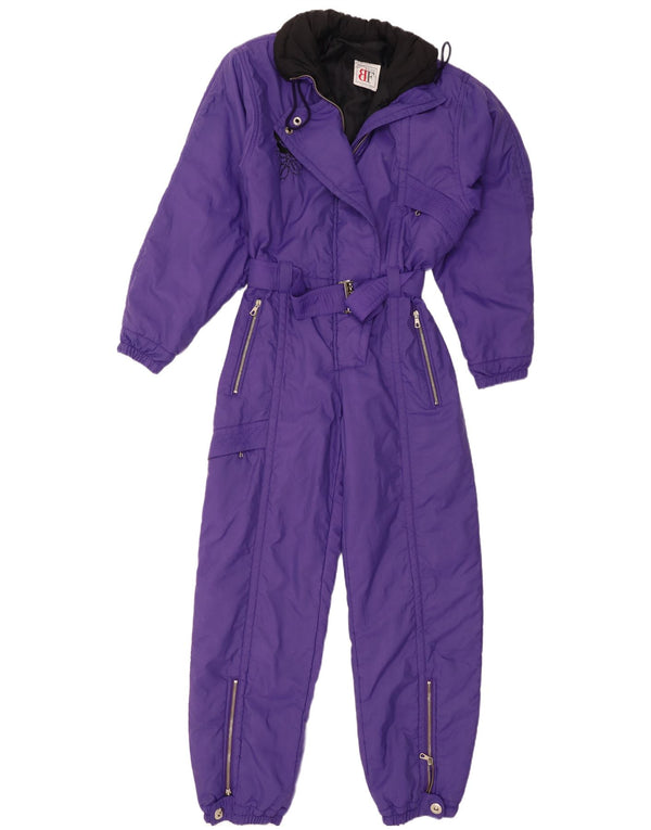 Belfe Womens Ski Jumpsuit UK 12 Medium Purple Floral Nylon
