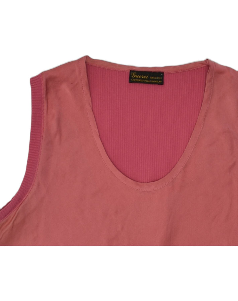 VINTAGE Womens Vest Top IT 40 Small Pink Silk | Vintage Vintage | Thrift | Second-Hand Vintage | Used Clothing | Messina Hembry 