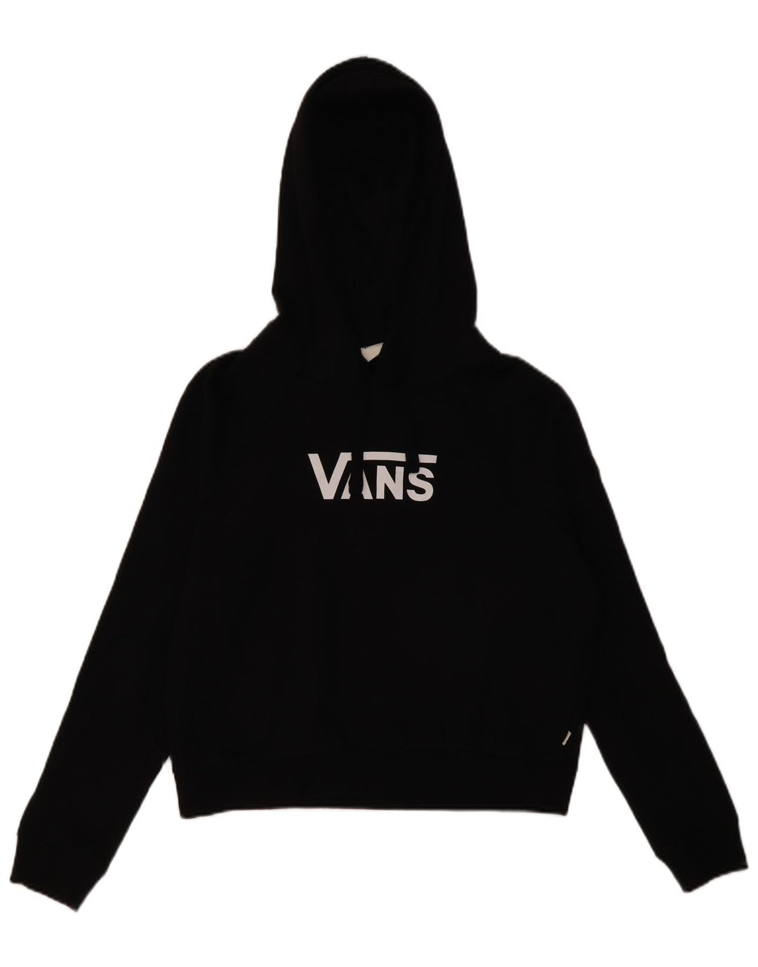 Vans Womens Oversized Graphic Hoodie Jumper UK 10 Small Black Cotton