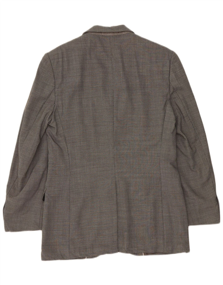 Hugo Boss Mens 3 Button Blazer Jacket EU 50 Large Grey Wool