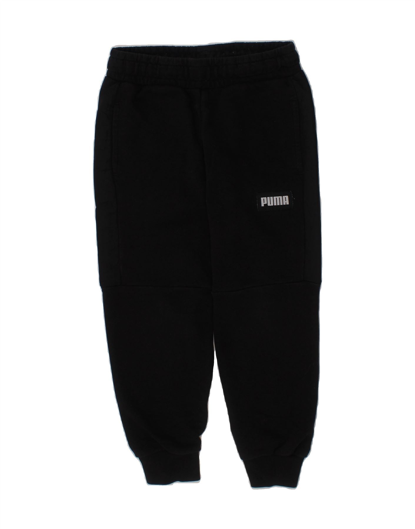PUMA Boys Tracksuit Trousers Joggers 5-6 Years XS Black Vintage