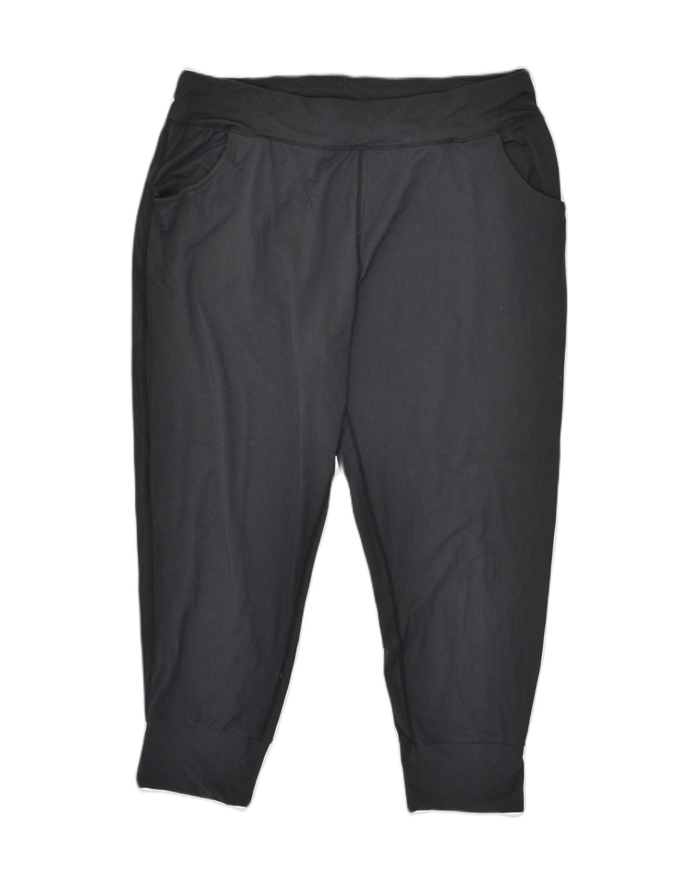 MOUNTAIN WAREHOUSE Womens Capri Tracksuit Trousers Joggers UK 16 Large Black