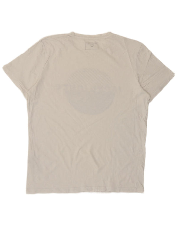 Jack & Jones Mens Graphic T-Shirt Top Large White Cotton