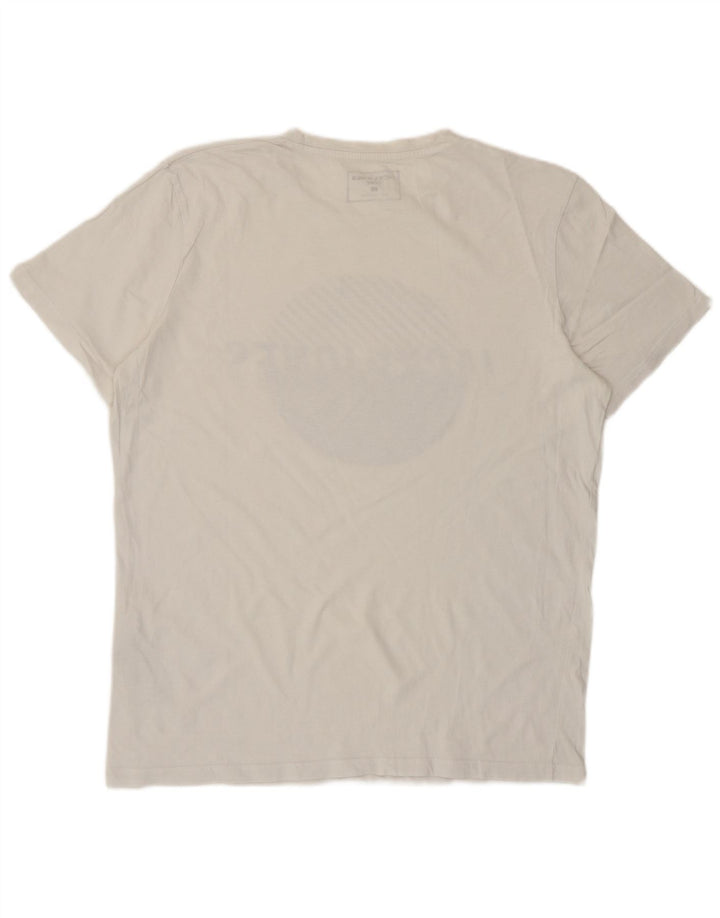 Jack & Jones Mens Graphic T-Shirt Top Large White Cotton