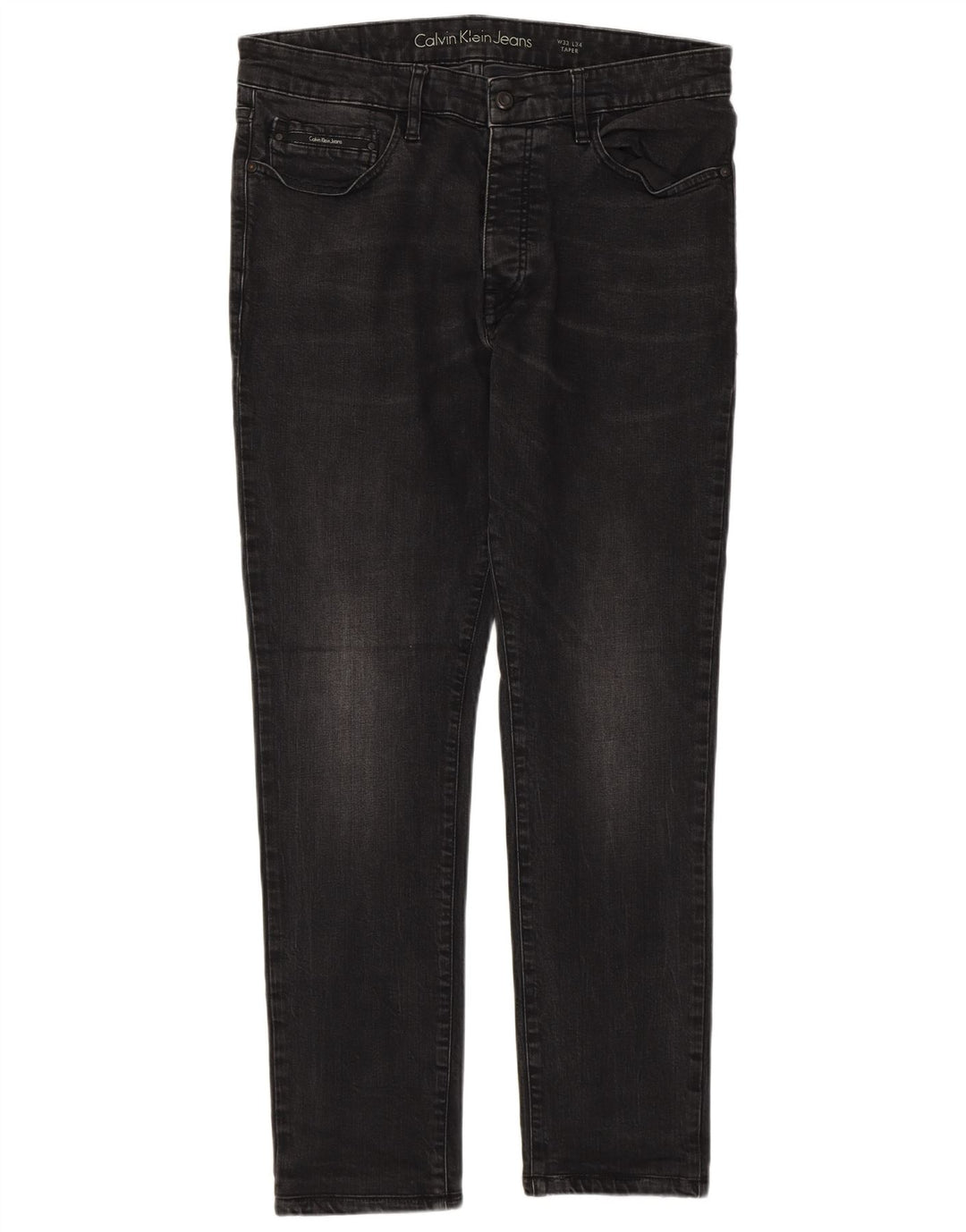 Calvin Klein Mens Tapered Jeans W33 L29 Grey Cotton