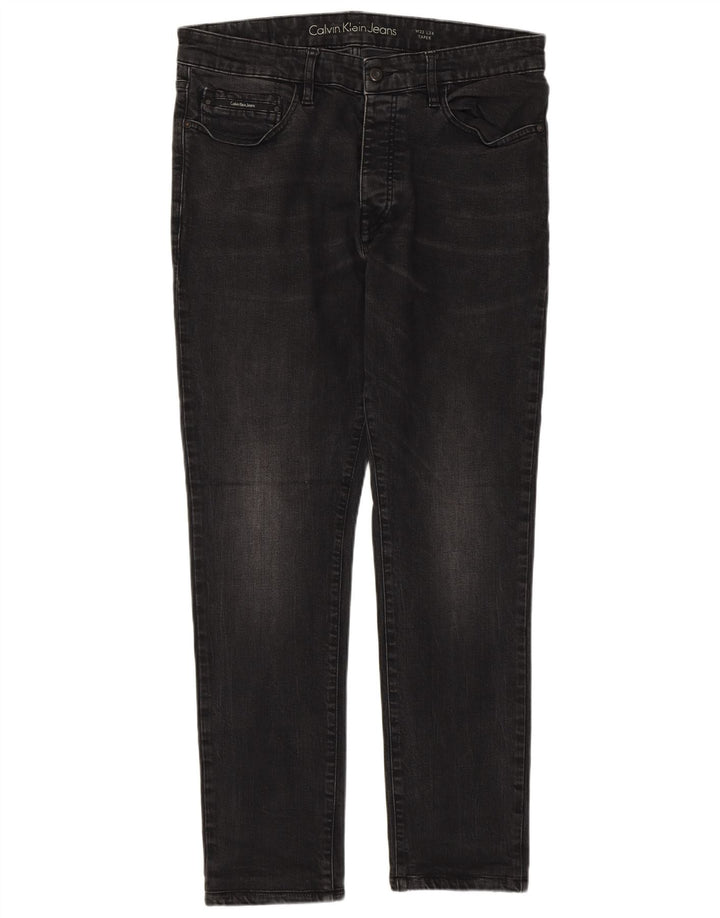 Calvin Klein Mens Tapered Jeans W33 L29 Grey Cotton