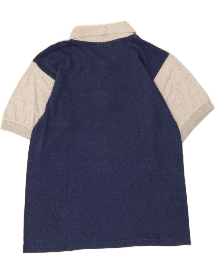CHAMPION Mens Polo Shirt Small Navy Blue Colourblock Cotton Vintage Champion and Second-Hand Champion from Messina Hembry 