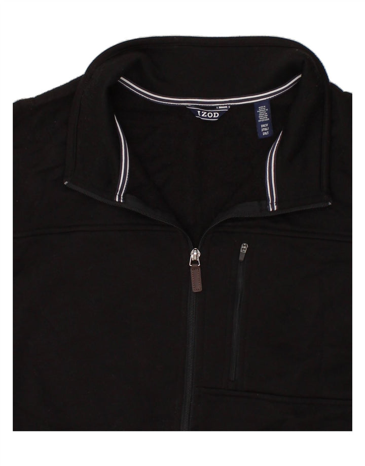 IZOD Mens Sleeveless Tracksuit Top Jacket 2XL Black Polyester Vintage Izod and Second-Hand Izod from Messina Hembry 