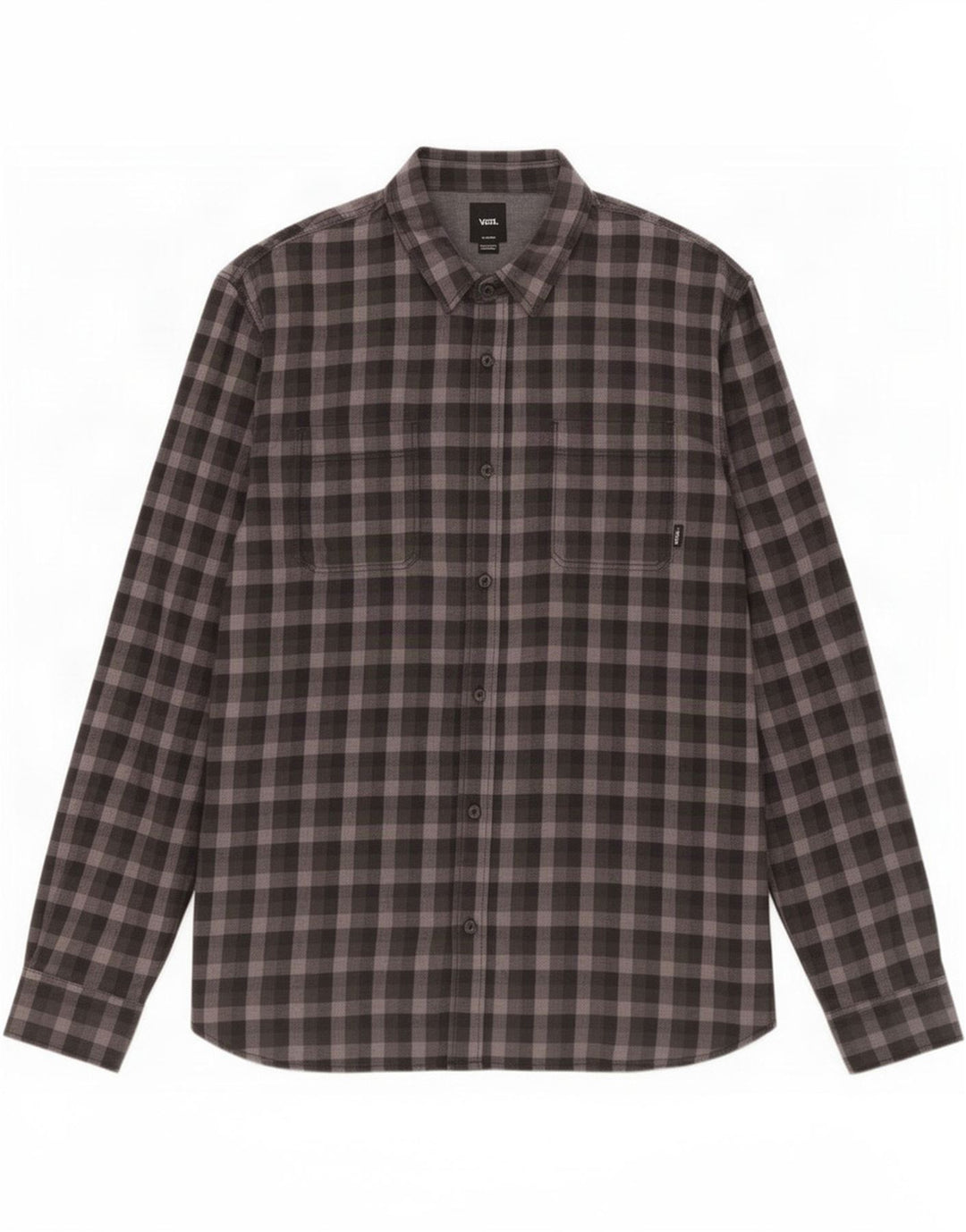 Vans Mens Tailored Fit Flannel Shirt XL Black Gingham Cotton