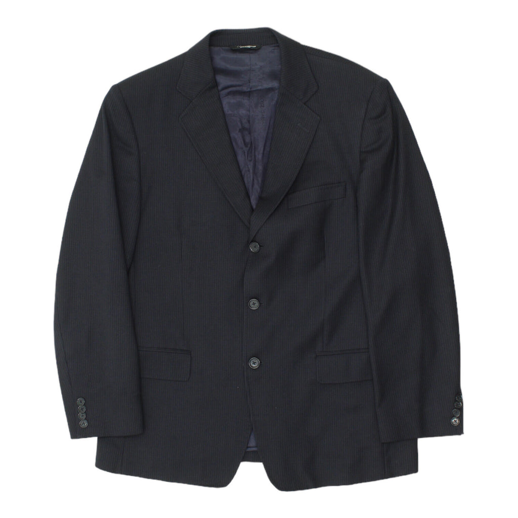 Dolce & Gabbana Mens Navy 3 Button Pin Stripe Blazer Jacket | Vintage Designer | Vintage Messina Hembry | Thrift | Second-Hand Messina Hembry | Used Clothing | Messina Hembry 
