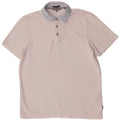 Ted Baker Mens Polo Shirt Size 3 Medium White Viscose