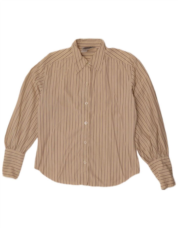 Sportmax Womens Shirt UK 14 Large  Beige Striped