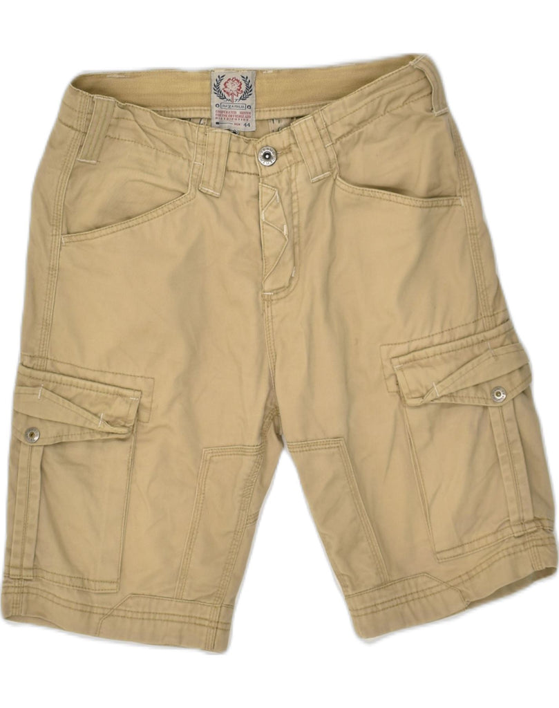 PIAZZA ITALIA Womens Cargo Shorts IT 44 Medium W28 Beige Cotton | Vintage PIAZZA ITALIA | Thrift | Second-Hand PIAZZA ITALIA | Used Clothing | Messina Hembry 