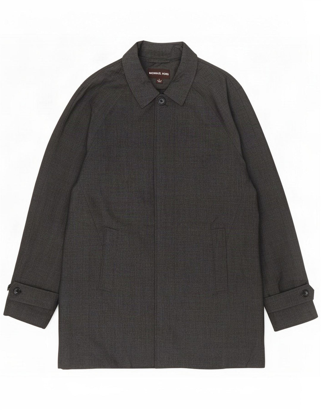 Michael Kors Mens Overcoat UK 40 Large Grey Check Polyester