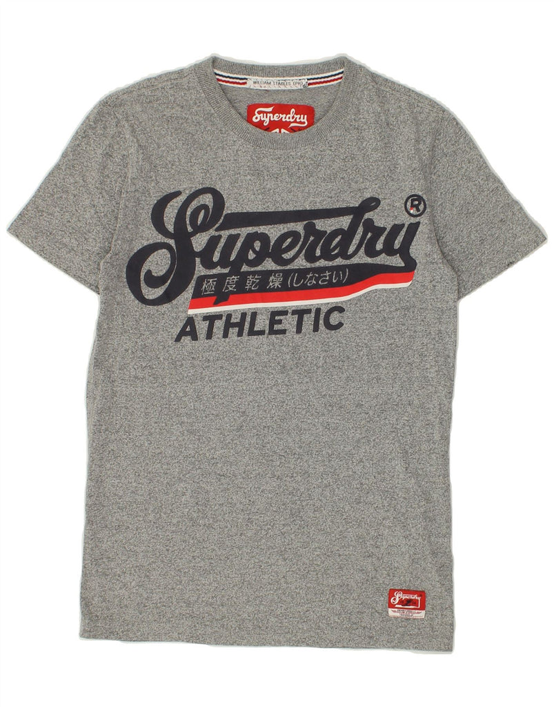 SUPERDRY Mens Graphic T-Shirt Top Small Grey Flecked Cotton | Vintage Superdry | Thrift | Second-Hand Superdry | Used Clothing | Messina Hembry 