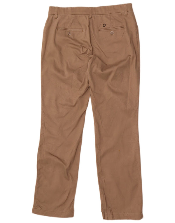 Lee Womens Mid Rise Straight Casual Trousers US 10 Large W32 L31 Beige