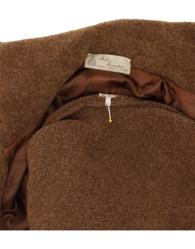 BERNARDINI Womens Overcoat IT 46 Large Brown | Vintage Bernardini | Thrift | Second-Hand Bernardini | Used Clothing | Messina Hembry 