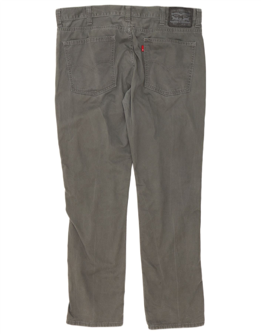 Levi's Mens 511 Slim Casual Trousers W38 L32 Grey Cotton