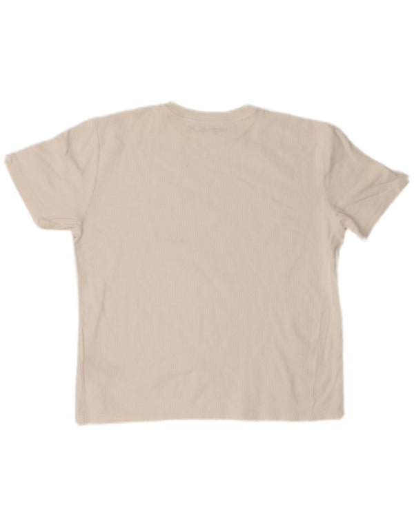 Reiss Mens T-Shirt Top Medium White Cotton