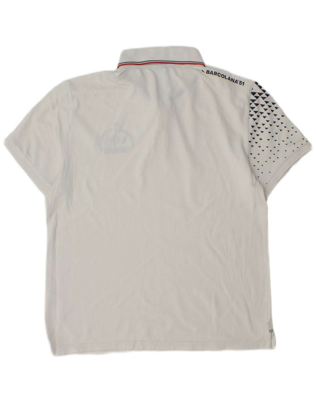 North Sails Mens Graphic Regular Fit Polo Shirt Large White Spotted Cotton